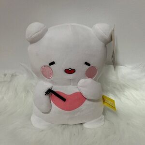 Cute White and Pink Plush Toy